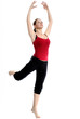 Girl in sportswear doing sport exercises