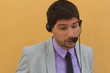 Call center representative at work
