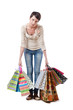 Girl after the shopping spree
