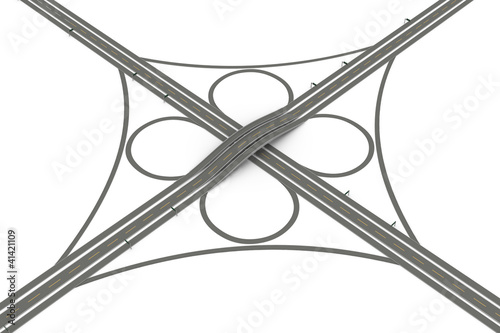 Illustration: Autobahn Kreuzung Autobahn Kreuzung
