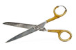 Old rusty sewing scissors