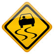Vector slippery road sign