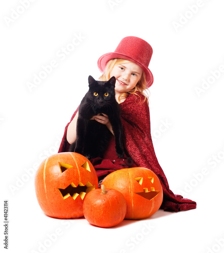 Photo: The girl in a suit of a witch The girl in a suit of a witch