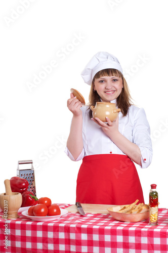 Photo: attractive woman cooking attractive woman cooking