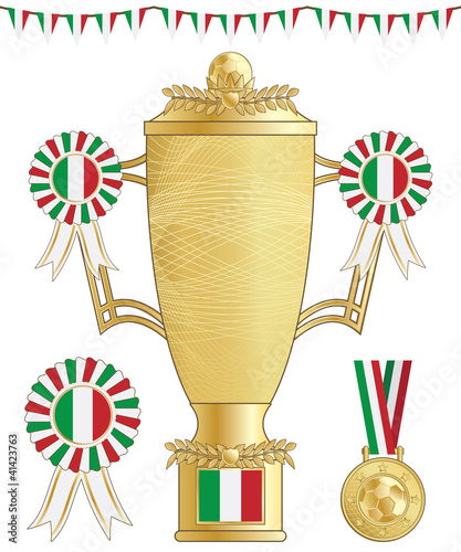Vektor: italy football trophy italy football trophy