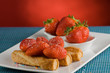 Dessert with strawberries and biscuits Dessert with strawberries and biscuits