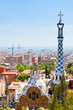panorama of Barcelona city from Park Guell