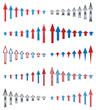Set of straight arrows