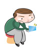 Illustration: Boy with a notebook Boy with a notebook
