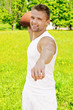 beautiful young sportsman with rugby ball beautiful young sportsman with rugby ball