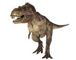 t-rex with blood in the face looking for more