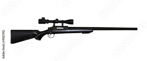 Photo: airgun rifle isolated with clipping path airgun rifle isolated with clipping path