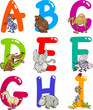 Cartoon Alphabet with Animals Cartoon Alphabet with Animals