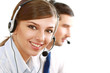 Friendly customer service consultants working