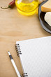 recipe notebook cookbook with food ingredient