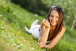 Young Female Wishing on a Dandelion Young Female Wishing on a Dandelion