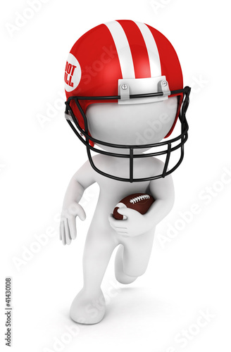Illustration: 3d white people playing american football 3d white people playing american football