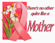 Elegant message for mom-coneflowers and pretty pink ribbon