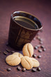 Cookies and cup coffee