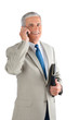 Middle Aged Businessman with Cell Phone Middle Aged Businessman with Cell Phone