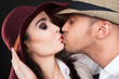 Young couple kissing