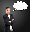 Business Man With Speech Bubble Business Man With Speech Bubble