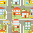 city traffic seamless pattern