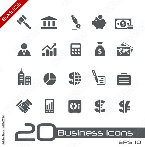 Vector: Business & Finance Icons // Basics Business & Finance Icons // Basics