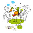 Eco food, vector drawing Eco food, vector drawing