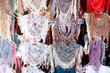 colorful fashion handkerchiefs on hangers