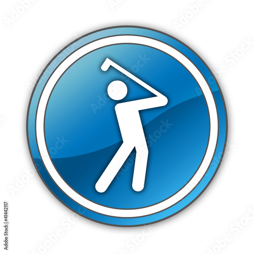 Illustration: Glossy Button "Golfing" Glossy Button "Golfing"