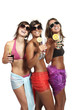 three women with a cocktail