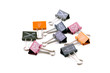 colored paper clips with the drawings