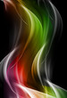 Colourful wave on dark background