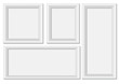 Vektor: White photo frames White photo frames