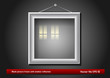 Vektor: Blank picture frame with window reflection Blank picture frame with window reflection