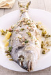 canvas print picture - grilled sea bream