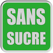 Sticker grün rel SANS SUCRE