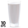 Milk glass. Vector illustration. Mesh
