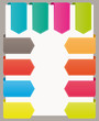 Colorful bookmarks ribbons set.