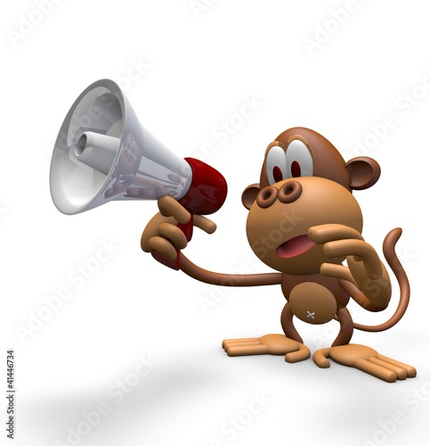 Illustration: Speaker and monkey Speaker and monkey