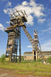 Pit head winding gears at disused coal mine in Forbach Pit head winding gears at disused coal mine in Forbach