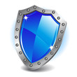 Vektor: Blue shield Blue shield