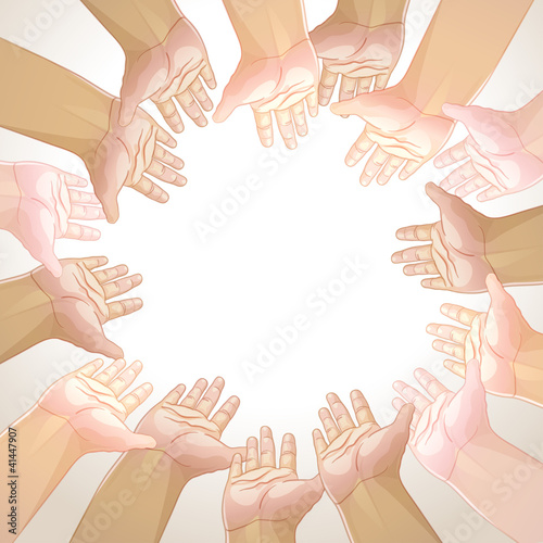 Vektor: Vector frame hands took in the circle Vector frame hands took in the circle