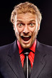 portrait of young man shouting
