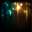 Vector background with bright magic lights and stars