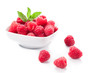 Raspberries on white background Raspberries on white background