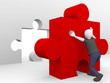 Pushing a puzzle piece