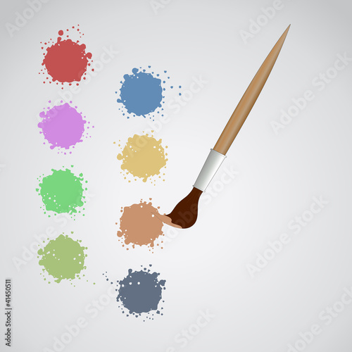Vector: Color art painting Color art painting