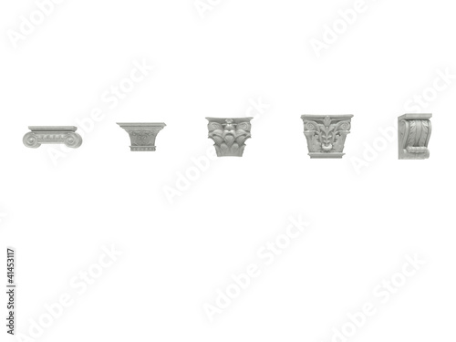 Illustration: Capitello colonne, ordini e stili Capitello colonne, ordini e stili